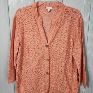 Rebecca Malone Coral Lace Cardigan